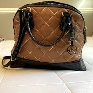 Brown and black leather Michael Kors Handbag